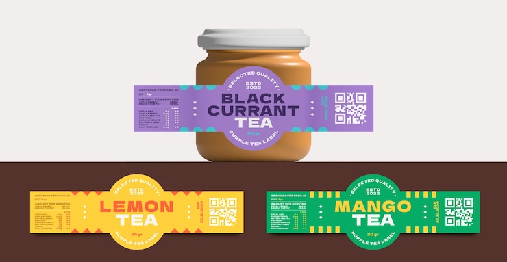Free Vector gradient maximalist packaging label