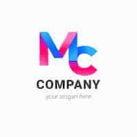 Free vector gradient mc logo design