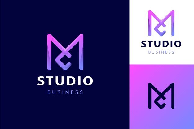 Gradient mc logo template