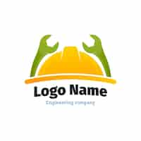 Free vector gradient mechanical engineering logo