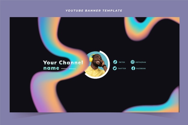 Gradient media youtube banner