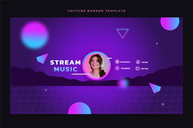 Gradient media youtube banner