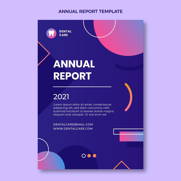 Free Vector gradient medical annual report
