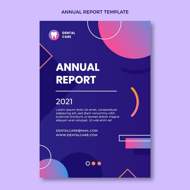 Free vector gradient medical annual report