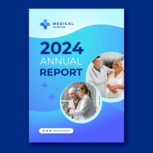 Free vector gradient medical center annual report