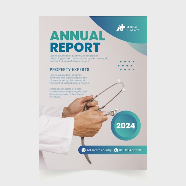 Free vector gradient medical center  annual report