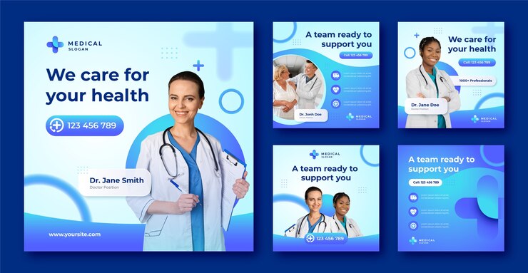 Free Vector gradient medical center instagram post