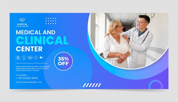 Gradient medical clinic sale banner