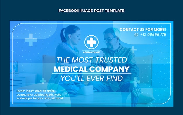 Free vector gradient medical facebook post