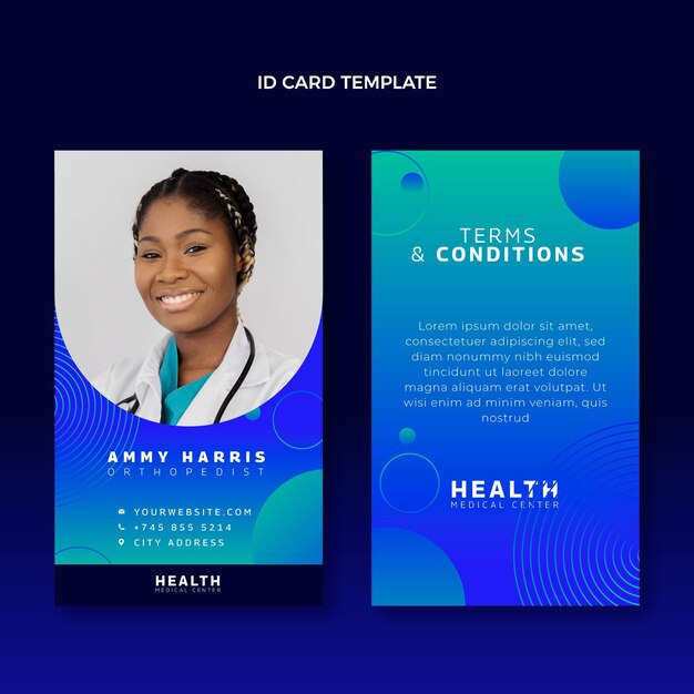 Gradient medical id card