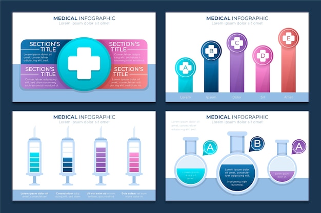 Gradient medical infographics