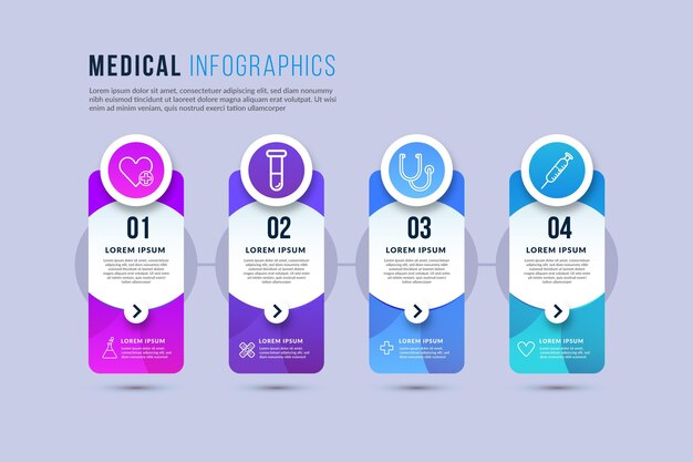 Градиентная медицинская инфографика