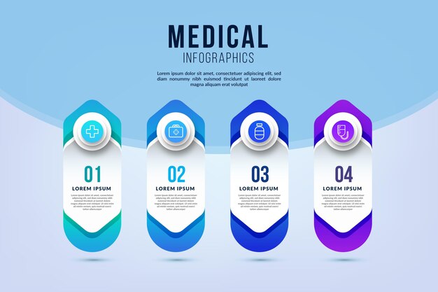 Gradient medical infographics