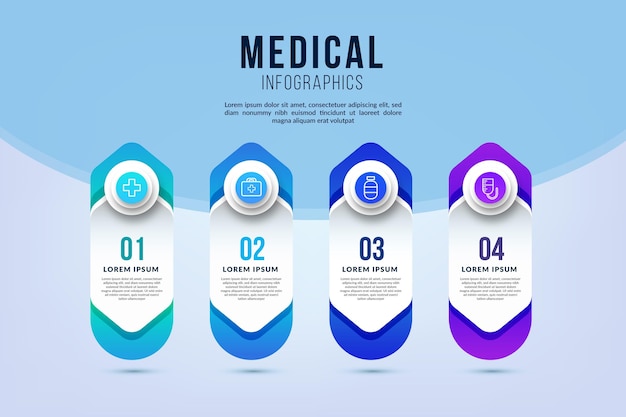 グラデーション医療インフォグラフィック