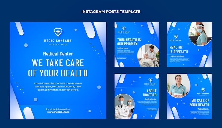 Free Vector gradient medical instagram post