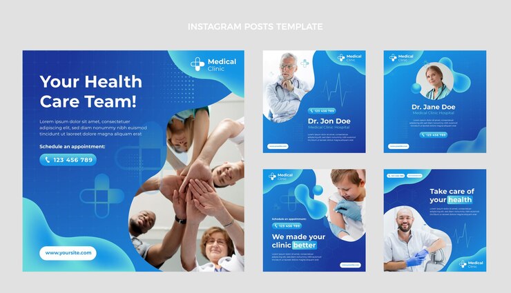 Free Vector gradient medical instagram post