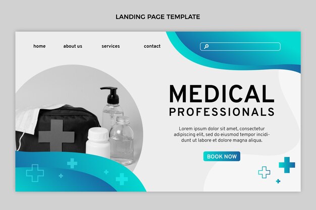 Gradient medical landing page template