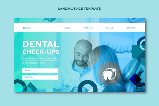 Free vector gradient medical landing page