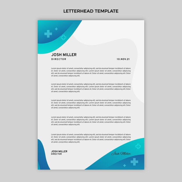 Gradient medical letterhead template