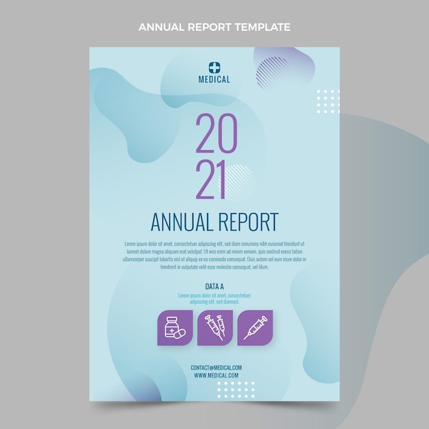 Free vector gradient medical report