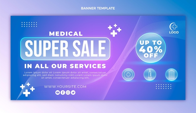 Gradient medical super sale banner