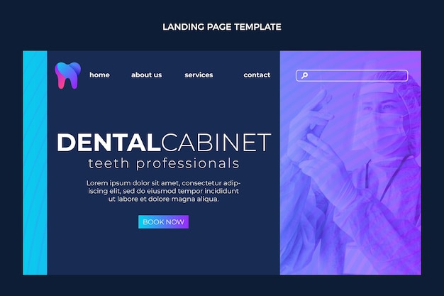Free vector gradient medical web template