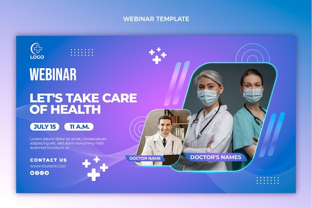 Modello di webinar medico sfumato