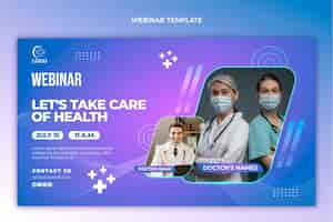 Free vector gradient medical webinar template