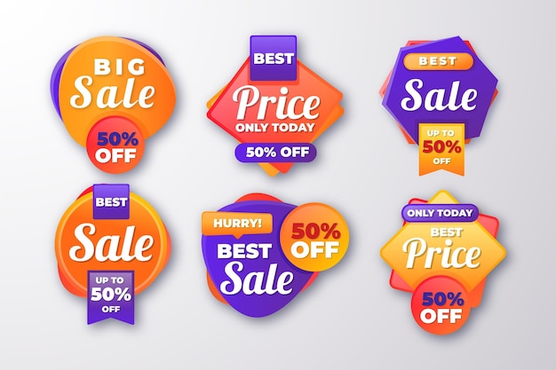 Gradient mega sale labels