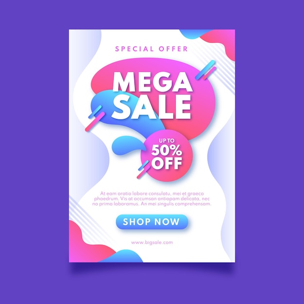 Gradient mega sale poster