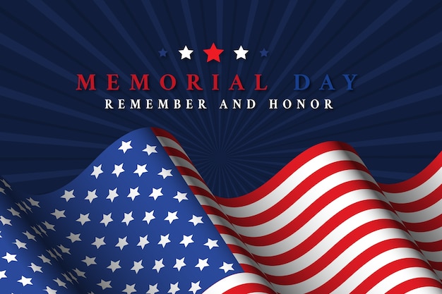 Free vector gradient memorial day background