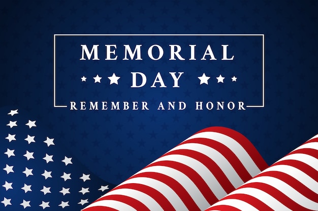 Free vector gradient memorial day background