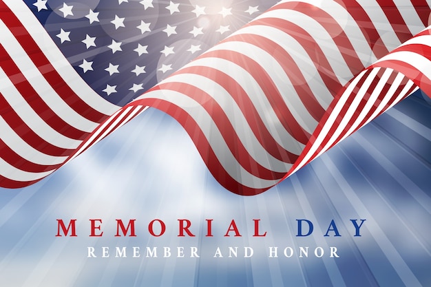 Memorial day background template Royalty Free Vector Image