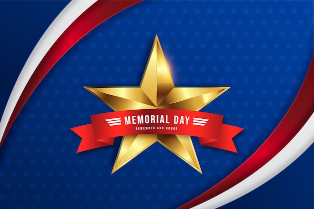 Free vector gradient memorial day background