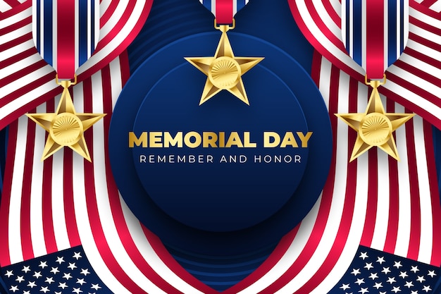 Free vector gradient memorial day background