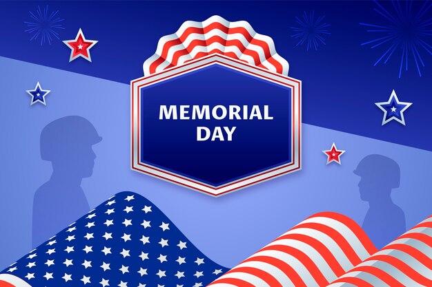 Gradient memorial day background