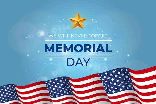 Free vector gradient memorial day illustration