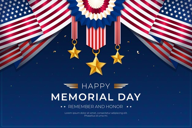 Gradient memorial day usa background