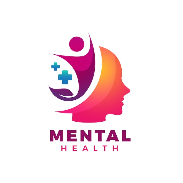 Free vector gradient mental health logo template