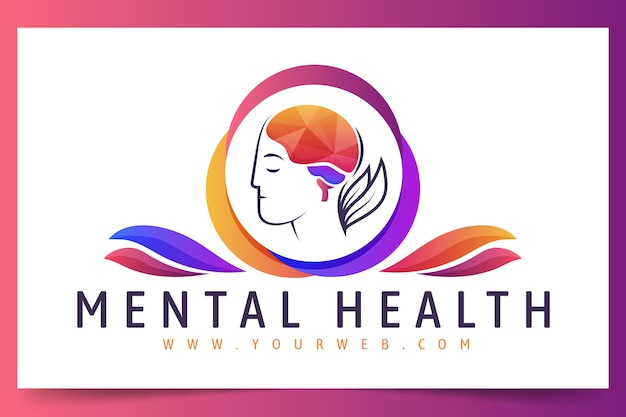 Free vector gradient mental health logo