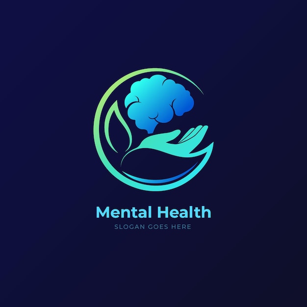 Free vector gradient mental health logo