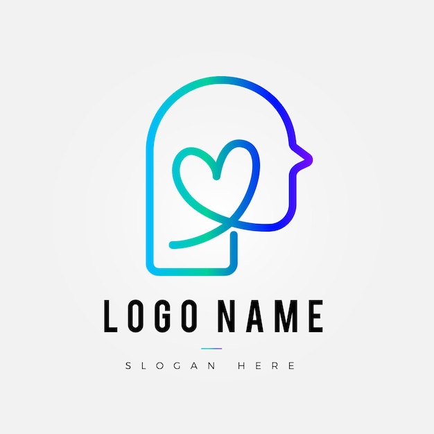 Free vector gradient mental health logo