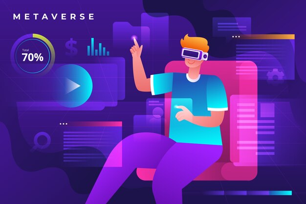 Gradient metaverse background