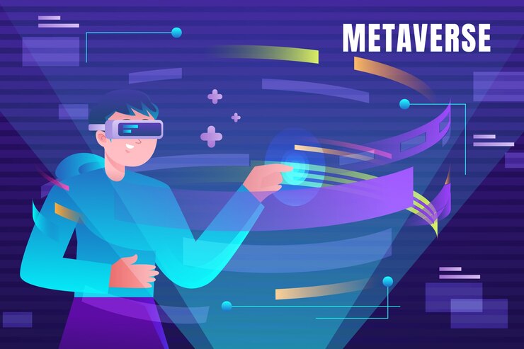 Free Vector gradient metaverse background