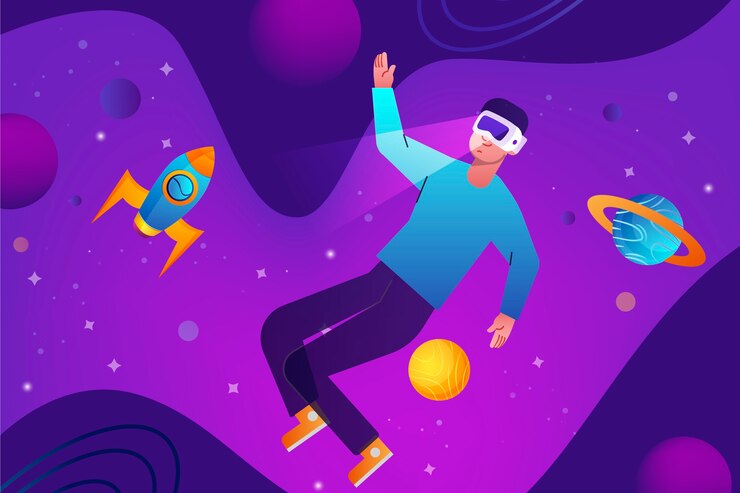Free Vector gradient metaverse background