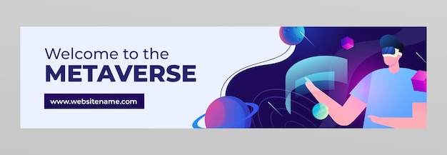 Gradient metaverse twitch banner