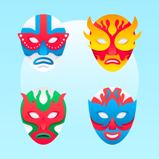 Gradient mexican wrestler element collection