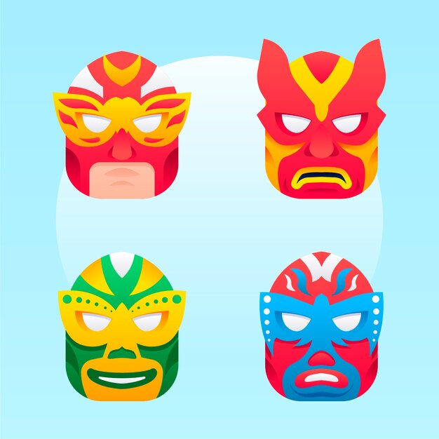 Gradient mexican wrestler element collection