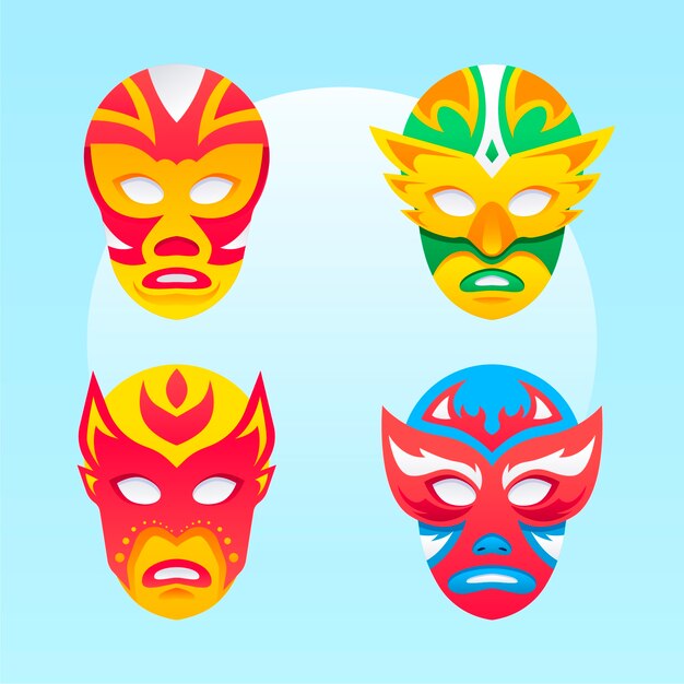 Gradient mexican wrestler element collection