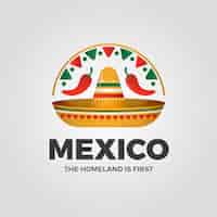 Free vector gradient mexico logo design